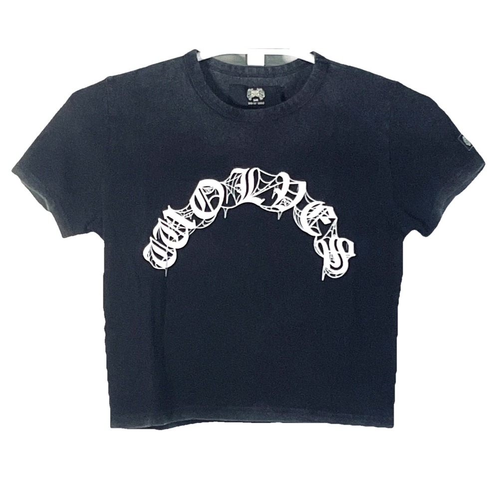 Darc Sport Cropped Athletic T-Shirts Womens Small Black Short Sleeve
